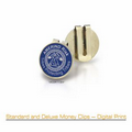 Deluxe Money Clips - Digitally Printed - Round- Gold Plate
